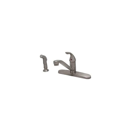PROFLO® 1.5 gpm 4 Hole Deck Mount Kitchen Faucet with Single Lever Handle in Brushed Nickel
